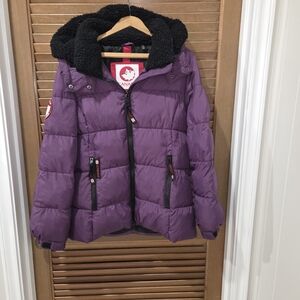 Canada Weather Gear Women's Puffer Sherpa Hood Ski Outdoors Jacket Coat Small